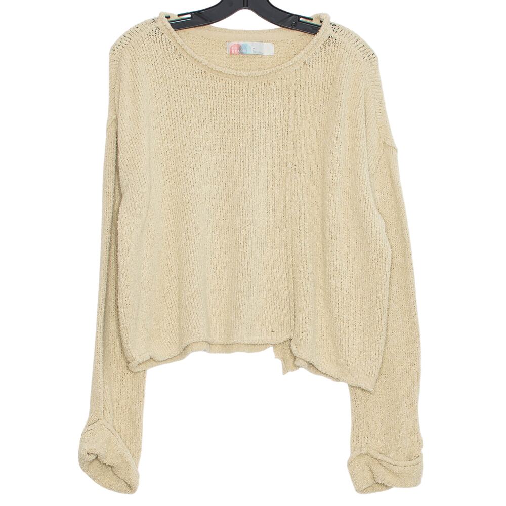 Free People Beach Sweater Oversized Coastal Beachy Boho Slouchy Y2K Small Flaws